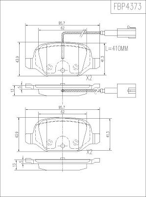 FI.BA FBP4373 - Гальмівні колодки, дискові гальма autozip.com.ua