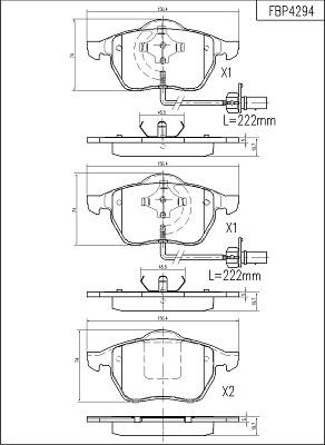 FI.BA FBP4294 - Гальмівні колодки, дискові гальма autozip.com.ua