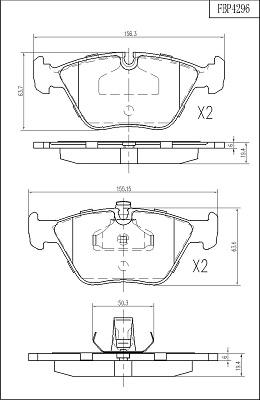 FI.BA FBP4296 - Гальмівні колодки, дискові гальма autozip.com.ua