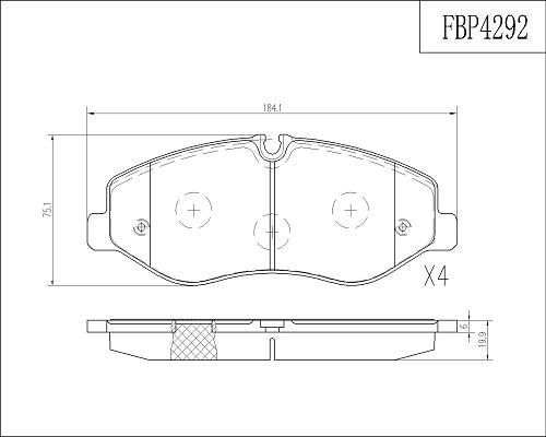 FI.BA FBP4292 - Гальмівні колодки, дискові гальма autozip.com.ua