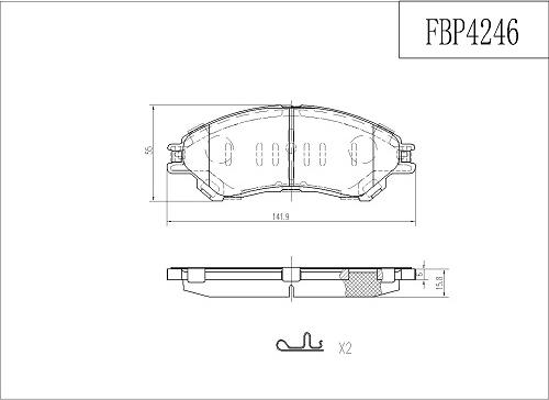 FI.BA FBP4246 - Гальмівні колодки, дискові гальма autozip.com.ua