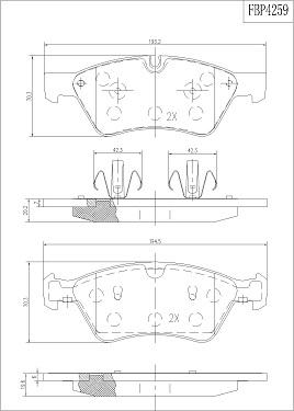 FI.BA FBP4259 - Гальмівні колодки, дискові гальма autozip.com.ua