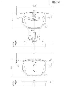 FI.BA FBP4253 - Гальмівні колодки, дискові гальма autozip.com.ua