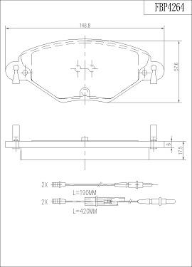 FI.BA FBP4264 - Гальмівні колодки, дискові гальма autozip.com.ua