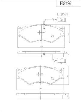 FI.BA FBP4261 - Гальмівні колодки, дискові гальма autozip.com.ua