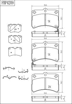 FI.BA FBP4209 - Гальмівні колодки, дискові гальма autozip.com.ua