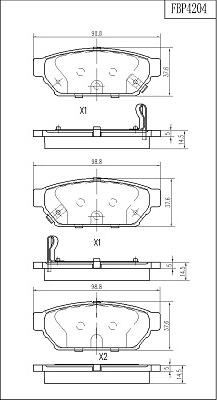 FI.BA FBP4204 - Гальмівні колодки, дискові гальма autozip.com.ua