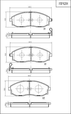 FI.BA FBP4208 - Гальмівні колодки, дискові гальма autozip.com.ua