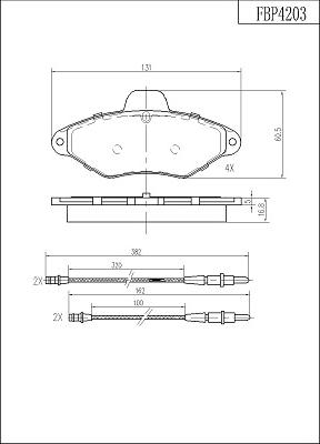 FI.BA FBP4203 - Гальмівні колодки, дискові гальма autozip.com.ua