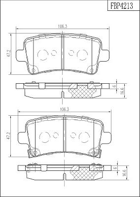 FI.BA FBP4213 - Гальмівні колодки, дискові гальма autozip.com.ua