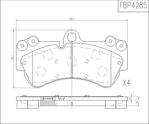 FI.BA FBP4285 - Гальмівні колодки, дискові гальма autozip.com.ua