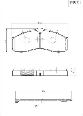 FI.BA FBP4231 - Гальмівні колодки, дискові гальма autozip.com.ua