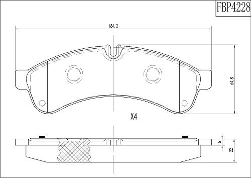 FI.BA FBP4228 - Гальмівні колодки, дискові гальма autozip.com.ua