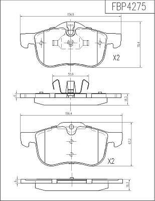 FI.BA FBP4275 - Гальмівні колодки, дискові гальма autozip.com.ua