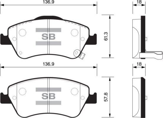 FI.BA FBP1500 - Гальмівні колодки, дискові гальма autozip.com.ua