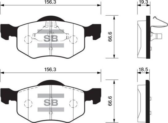 FI.BA FBP1519 - Гальмівні колодки, дискові гальма autozip.com.ua