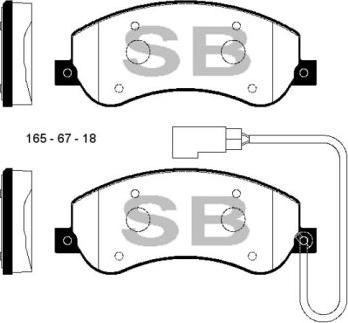 FI.BA FBP1675 - Гальмівні колодки, дискові гальма autozip.com.ua