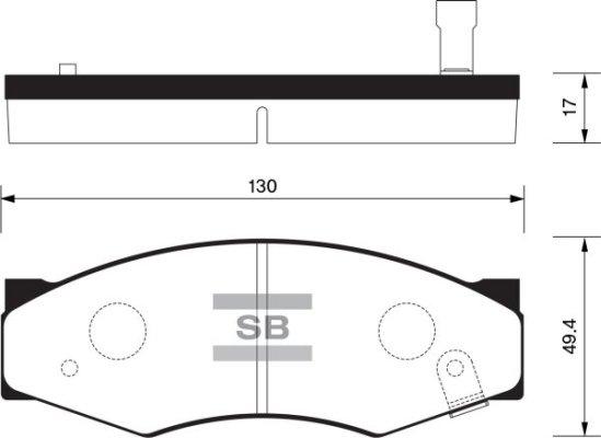 Unipart GBP725 - Гальмівні колодки, дискові гальма autozip.com.ua