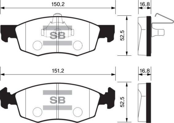 FI.BA FBP1198 - Гальмівні колодки, дискові гальма autozip.com.ua