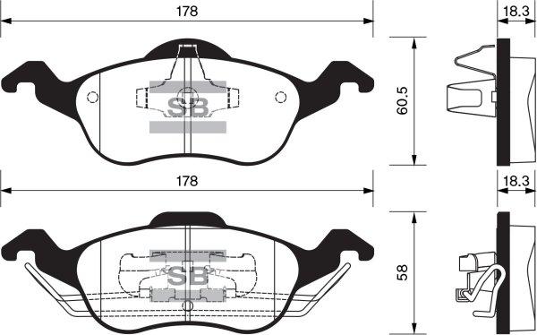 FI.BA FBP1259 - Гальмівні колодки, дискові гальма autozip.com.ua