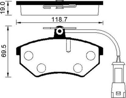 Ditas B110828 - Гальмівні колодки, дискові гальма autozip.com.ua