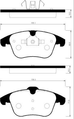 FI.BA FBP2101-F - Гальмівні колодки, дискові гальма autozip.com.ua