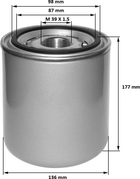 FIL Filter ZP 3916 - Патрон осушувача повітря, пневматична система autozip.com.ua