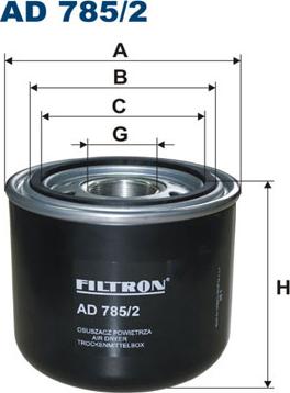 Filtron AD785/2 - Патрон осушувача повітря, пневматична система autozip.com.ua