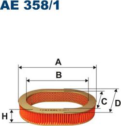 Filtron AE358/1 - Повітряний фільтр autozip.com.ua