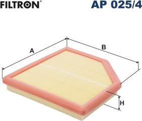 Filtron AP 025/4 - Повітряний фільтр autozip.com.ua
