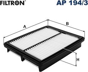 Filtron AP 194/3 - Повітряний фільтр autozip.com.ua