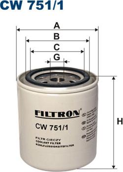Filtron CW751/1 - Фільтр для охолоджуючої рідини autozip.com.ua