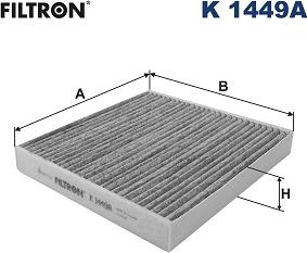 Filtron K 1449A - Фільтр, повітря у внутрішній простір autozip.com.ua