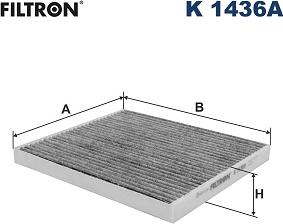 Filtron K 1436A - Фільтр, повітря у внутрішній простір autozip.com.ua