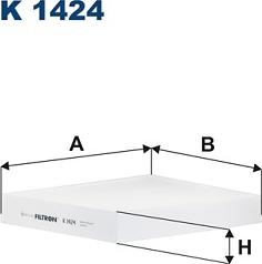 Filtron K 1424 - Фільтр, повітря у внутрішній простір autozip.com.ua