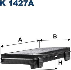 Filtron K 1427A - Фільтр, повітря у внутрішній простір autozip.com.ua