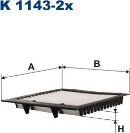 Filtron K1143-2x - Фільтр, повітря у внутрішній простір autozip.com.ua