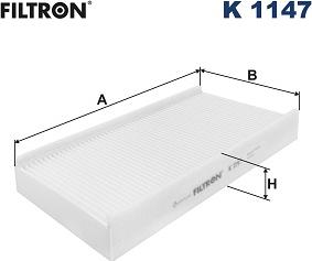 Filtron K 1147 - Фільтр, повітря у внутрішній простір autozip.com.ua