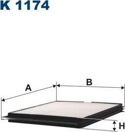 Filtron K1174 - Фільтр, повітря у внутрішній простір autozip.com.ua