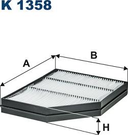 Filtron K1358 - Фільтр, повітря у внутрішній простір autozip.com.ua