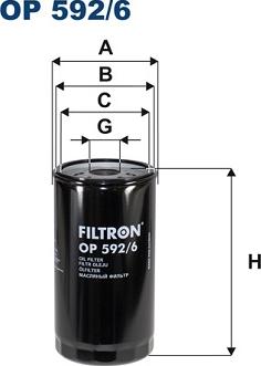 Filtron OP592/6 - Масляний фільтр autozip.com.ua