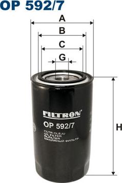 Filtron OP592/7 - Масляний фільтр autozip.com.ua
