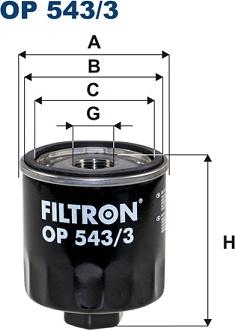 Filtron OP 543/3 - Масляний фільтр autozip.com.ua