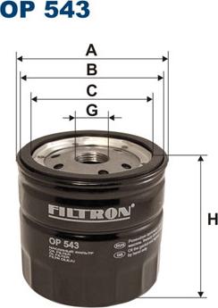 Filtron OP543 - Масляний фільтр autozip.com.ua