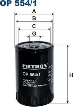 Filtron OP554/1 - Масляний фільтр autozip.com.ua
