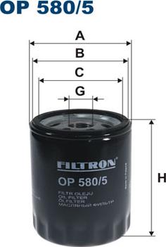 Filtron OP580/5 - Масляний фільтр autozip.com.ua