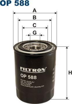 Filtron OP588 - Масляний фільтр autozip.com.ua
