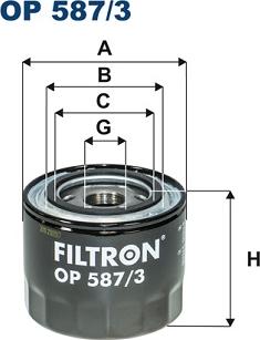 Filtron OP 587/3 - Масляний фільтр autozip.com.ua