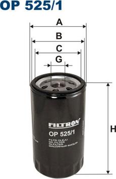 Filtron OP525/1 - Масляний фільтр autozip.com.ua