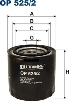Filtron OP525/2 - Масляний фільтр autozip.com.ua
